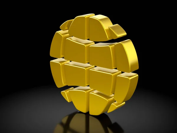 Zlatý glóbus symbol — Stock fotografie