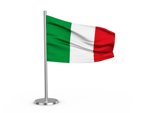 Ляскаючи прапор Італії — стокове фото