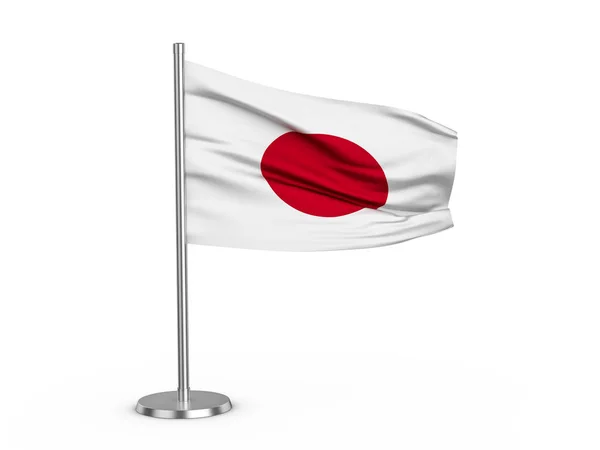 Trzepotanie flagi Japonii — Zdjęcie stockowe
