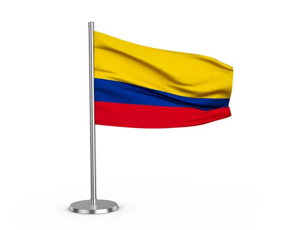 콜롬비아 깃발을 펄 럭 — 스톡 사진