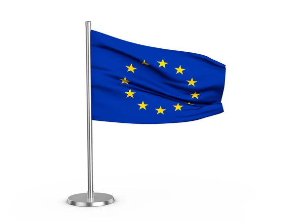 Flapping flag EU — Stock Photo, Image