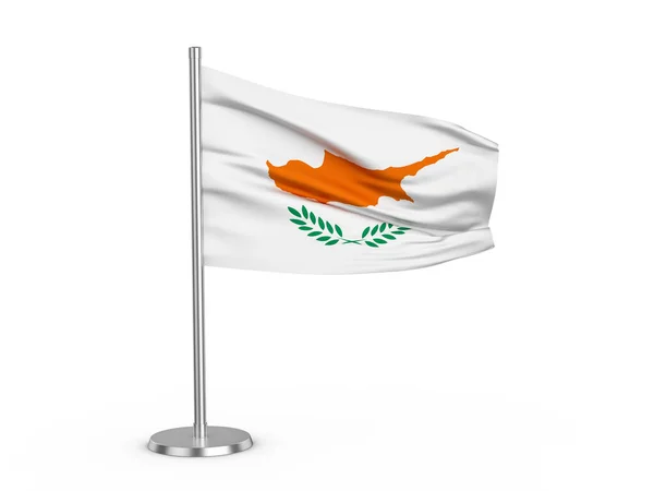 Bandiera battente Cipro — Foto Stock