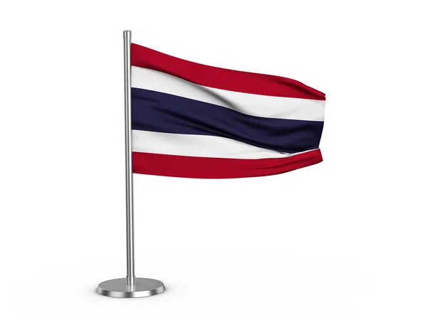 Flapping σημαία Ταϊλάνδη — Φωτογραφία Αρχείου