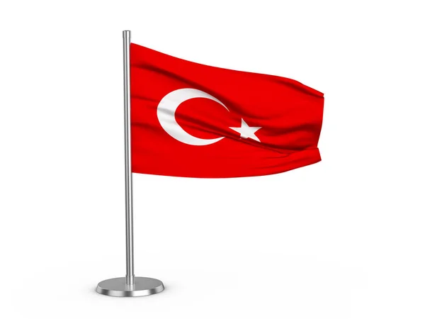 Bandeira flapping Turquia — Fotografia de Stock