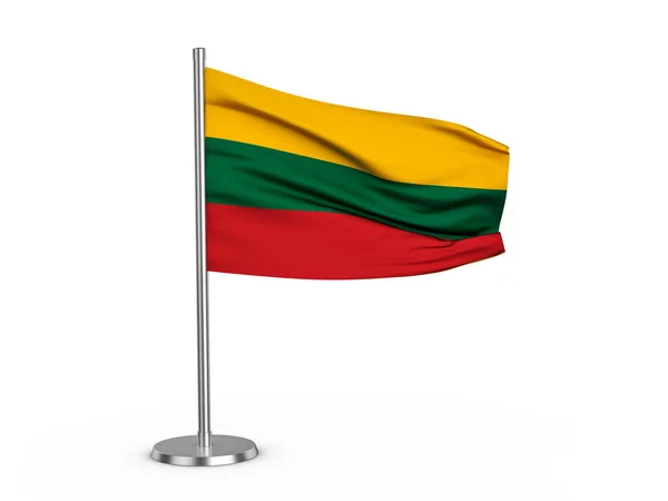 Mávání vlajkou Litvy — Stock fotografie