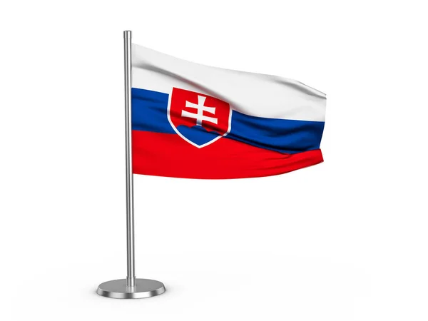 Flapping flag Slovakia — Stock Photo, Image