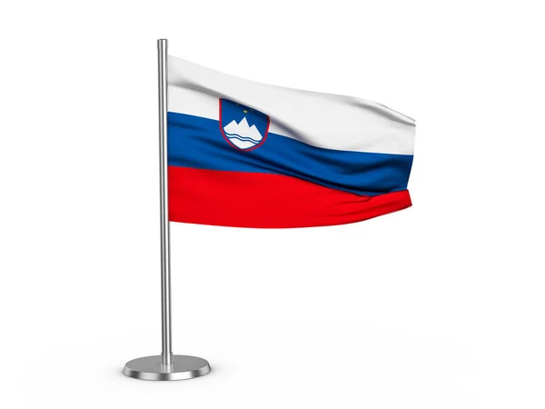 Fladderende vlag Slovenië — Stockfoto