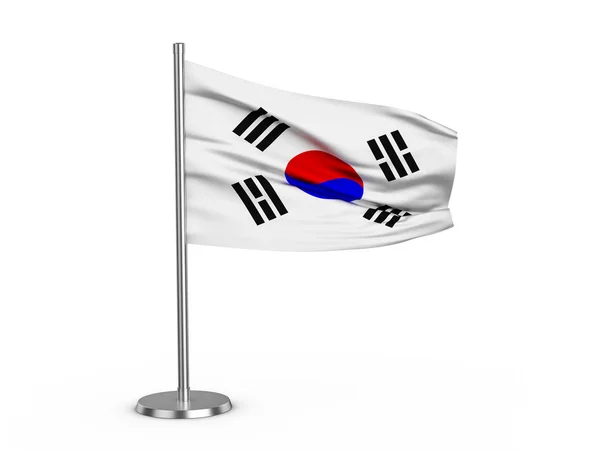 Fladderende vlag Zuid-Korea — Stockfoto
