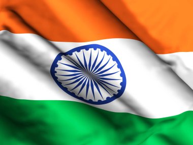 Hindistan bayrak arka plan 3d illüstrasyon