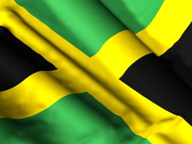 Jamaika bayrağı arka plan 3d illüstrasyon