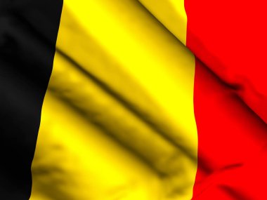 Belçika bayrağı arka plan 3d illüstrasyon