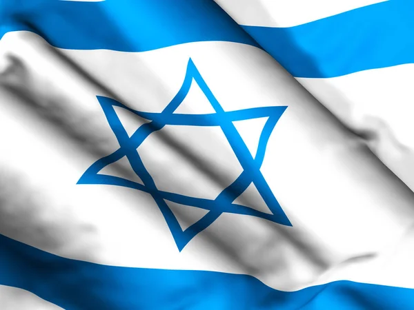 Bandera de Israel fondo 3d ilustración — Foto de Stock