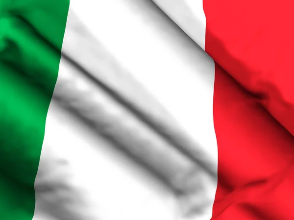 意大利 国旗背景 3d 插图 — 图库照片