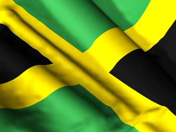 Jamaica vlag achtergrond 3D illustratie — Stockfoto