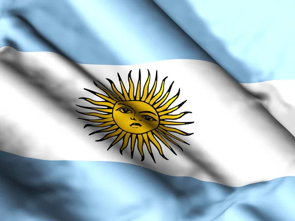 Argentinien Flagge Hintergrund 3D-Illustration — Stockfoto