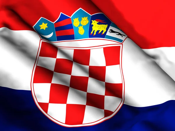 Croatia flag background 3d illustration — Stock Photo, Image