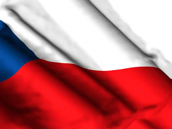 Tschechische Republik Flagge Hintergrund 3d Illustration — Stockfoto