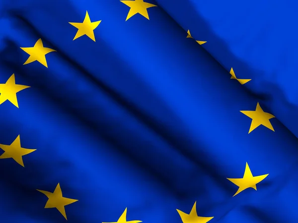 EU vlag achtergrond 3D illustratie — Stockfoto