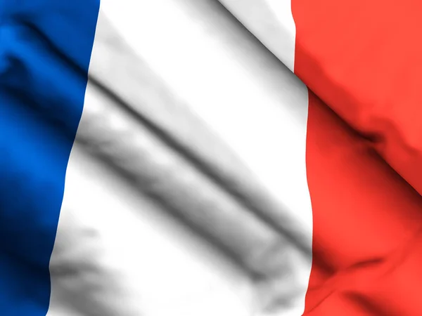 フランス国旗背景3Dイラスト — ストック写真