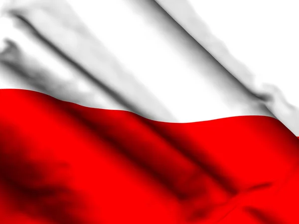 Fondo de la bandera de Polonia — Foto de Stock