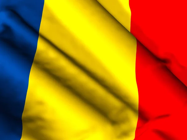 罗马尼亚国旗背景 — 图库照片