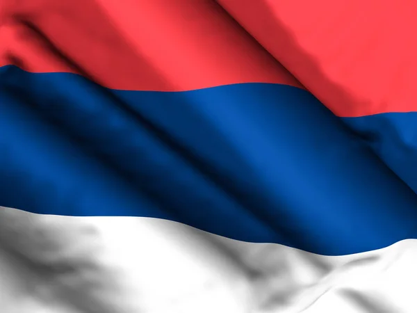 Σερβική σημαία φόντο — Φωτογραφία Αρχείου