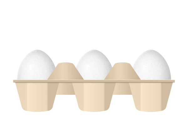 Karton kutuda yumurtalar — Stok Vektör