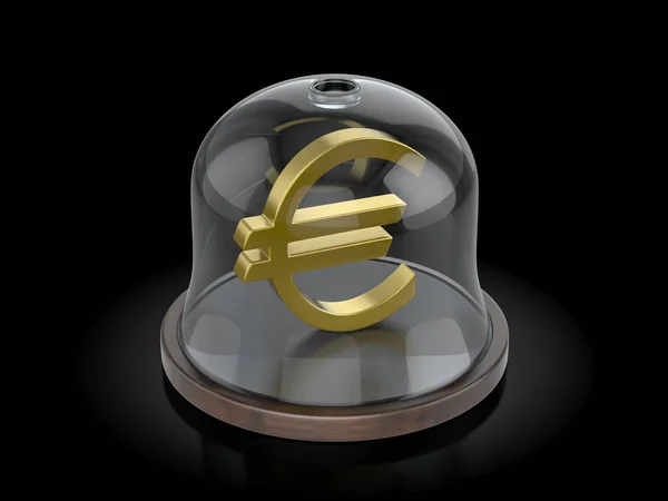 Simbolo euro sotto la cupola — Foto Stock