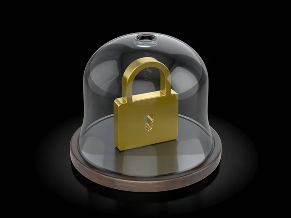 Padlock symbol under the dome — Stock Photo, Image