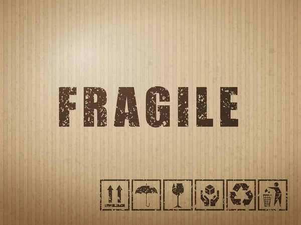 Cartão símbolos frágeis — Vetor de Stock