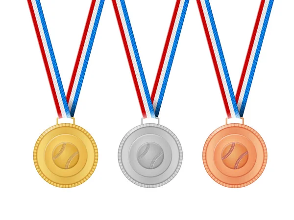 Medallas de béisbol — Vector de stock