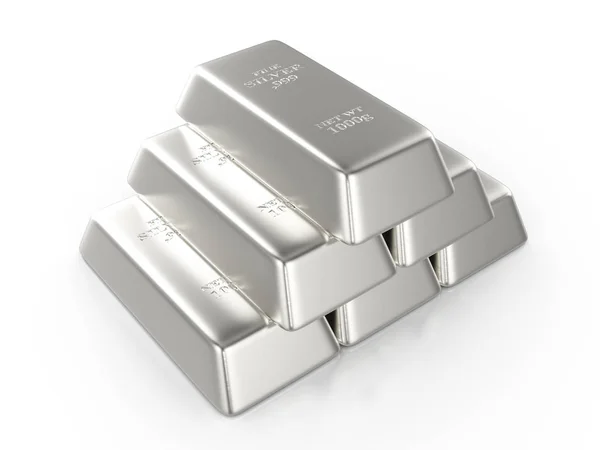 Silver bars — Stock Photo, Image