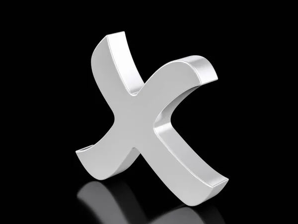 Metalliska Avbryt symbol — Stockfoto