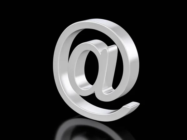 Metalik e-posta simgesi — Stok fotoğraf