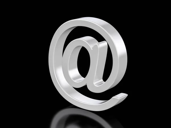 Metallic email symbol — Stock Photo, Image