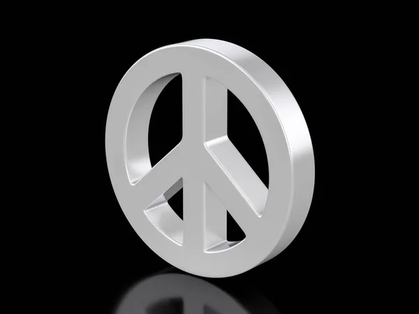 Metallic peace symbol — Stock Photo, Image