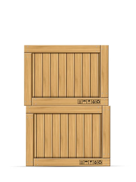 Cajas de madera — Vector de stock