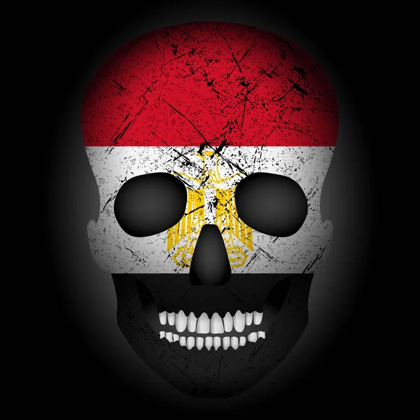 Totenkopffahne Ägypten — Stockvektor