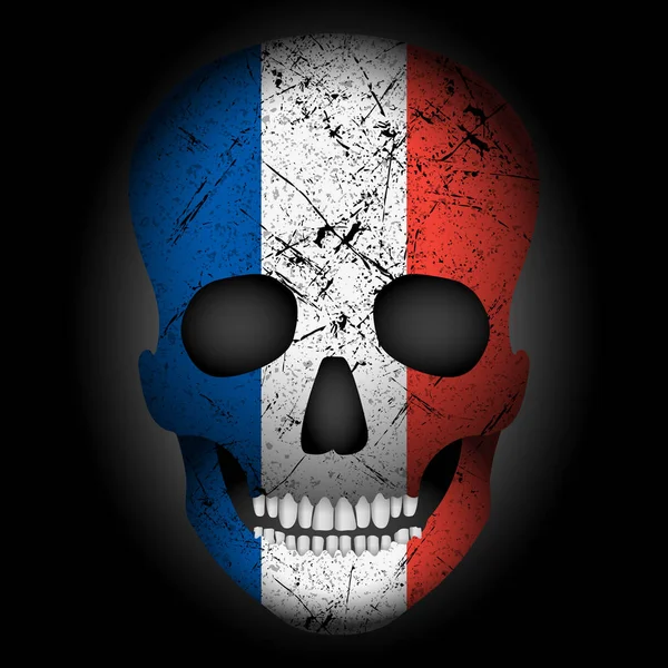 Флаг черепа Франции — стоковый вектор