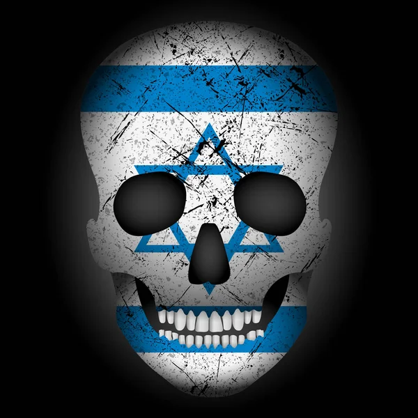 Skull flag Israel — Stock Vector