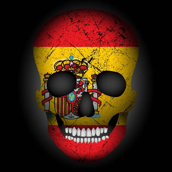 Skull flag Spain — Stock Vector