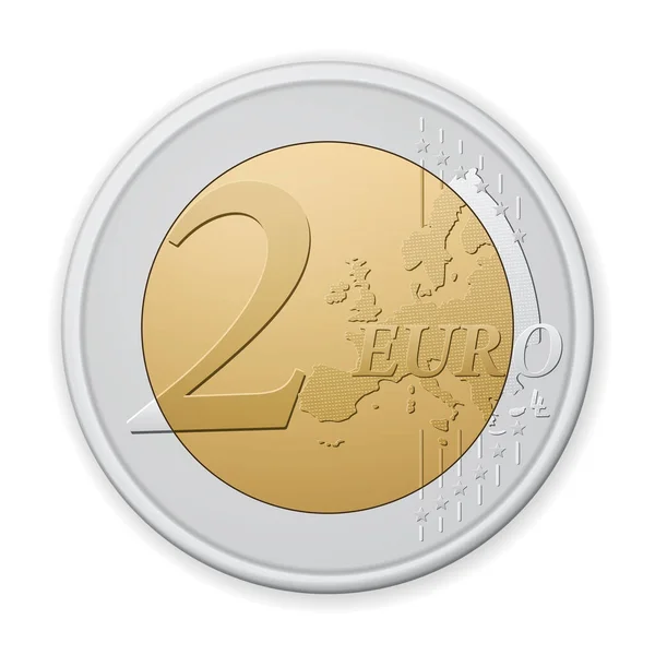 Due monete in euro — Vettoriale Stock