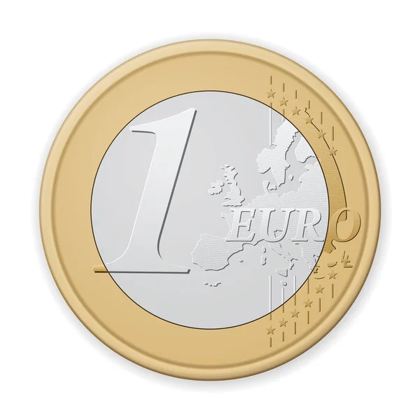 Ein-Euro-Münze — Stockvektor