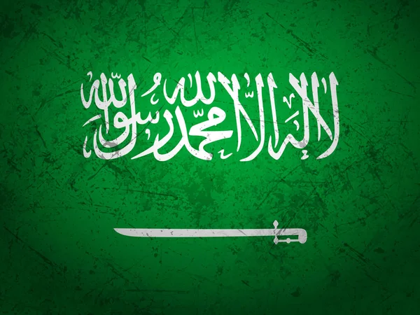 Bendera Arab Saudi Bertekstur Latar Belakang Ilustrasi Vektor - Stok Vektor