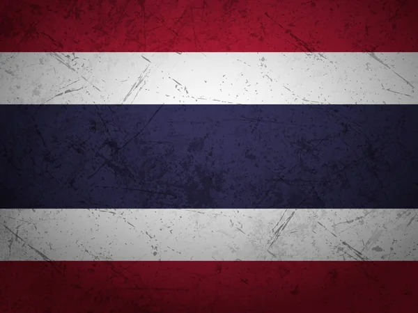 Grunge Ταϊλάνδη Σημαία Υφή Φόντο Εικονογράφηση Διανύσματος — Διανυσματικό Αρχείο
