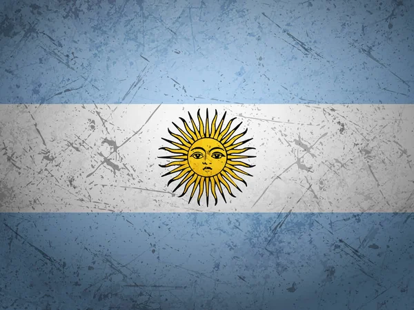 Grunge Argentinien Flagge Texturierten Hintergrund Vektorillustration — Stockvektor