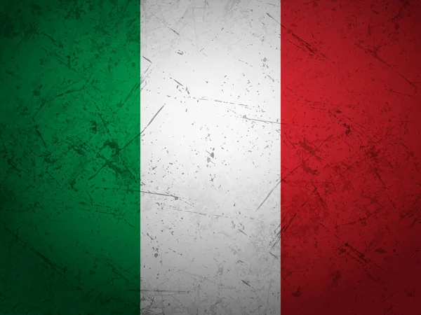 Grunge Italy Flag Textured Background Vector Illustration — Stock Vector