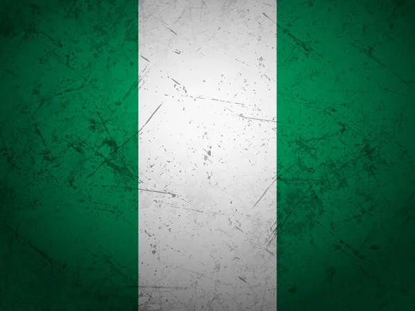 Grunge Nigeria Bandera Texturizada Fondo Ilustración Vectorial — Archivo Imágenes Vectoriales