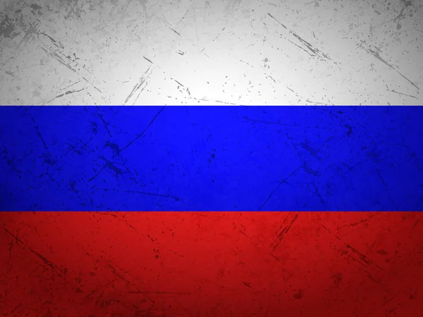Grunge Russia Flag Textured Background Vector Illustration — Stock Vector