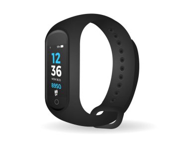 Beyaz arka plandaki akıllı bant. Vektör illüstrasyonu.